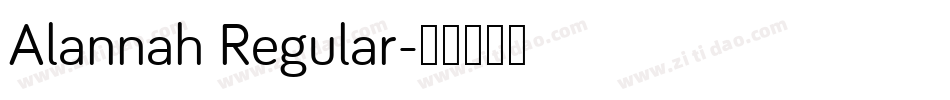 Alannah Regular字体转换